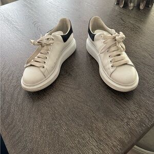 Alexander McQueen White and Black Athletic Shoes